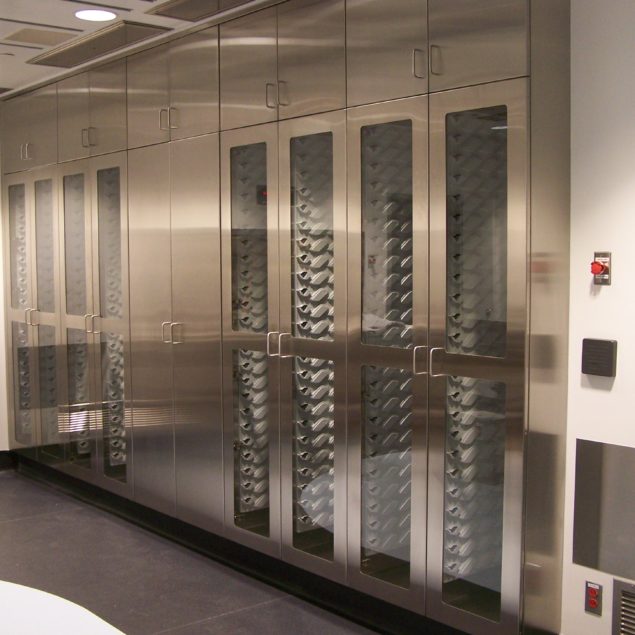 Cabinet de rangement en acier Inoxydable de laboratoire ventilés